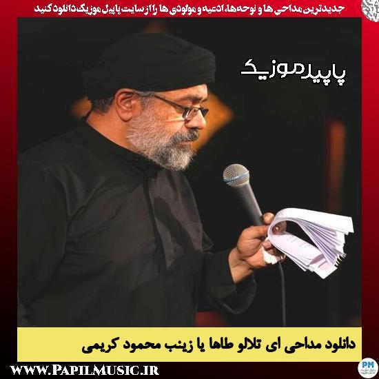 دانلود مداحی ای تلالوء طاها یا زینب از محمود کریمی 5 دانلود مداحی ای تلالوء طاها یا زینب از محمود کریمی